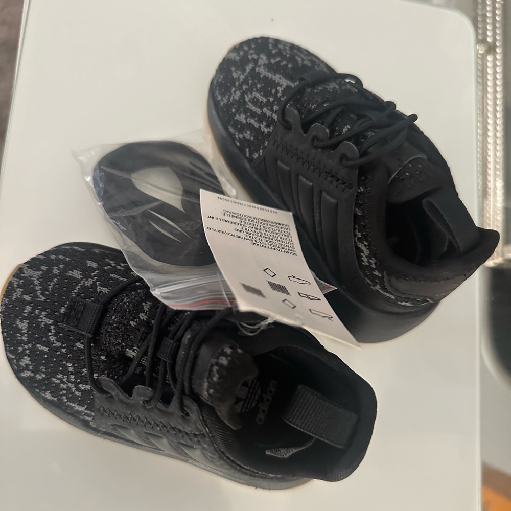 NWT and Box Adidas X_PLR EL I Unisex Baby/Toddler Running Shoes Size 4K Black